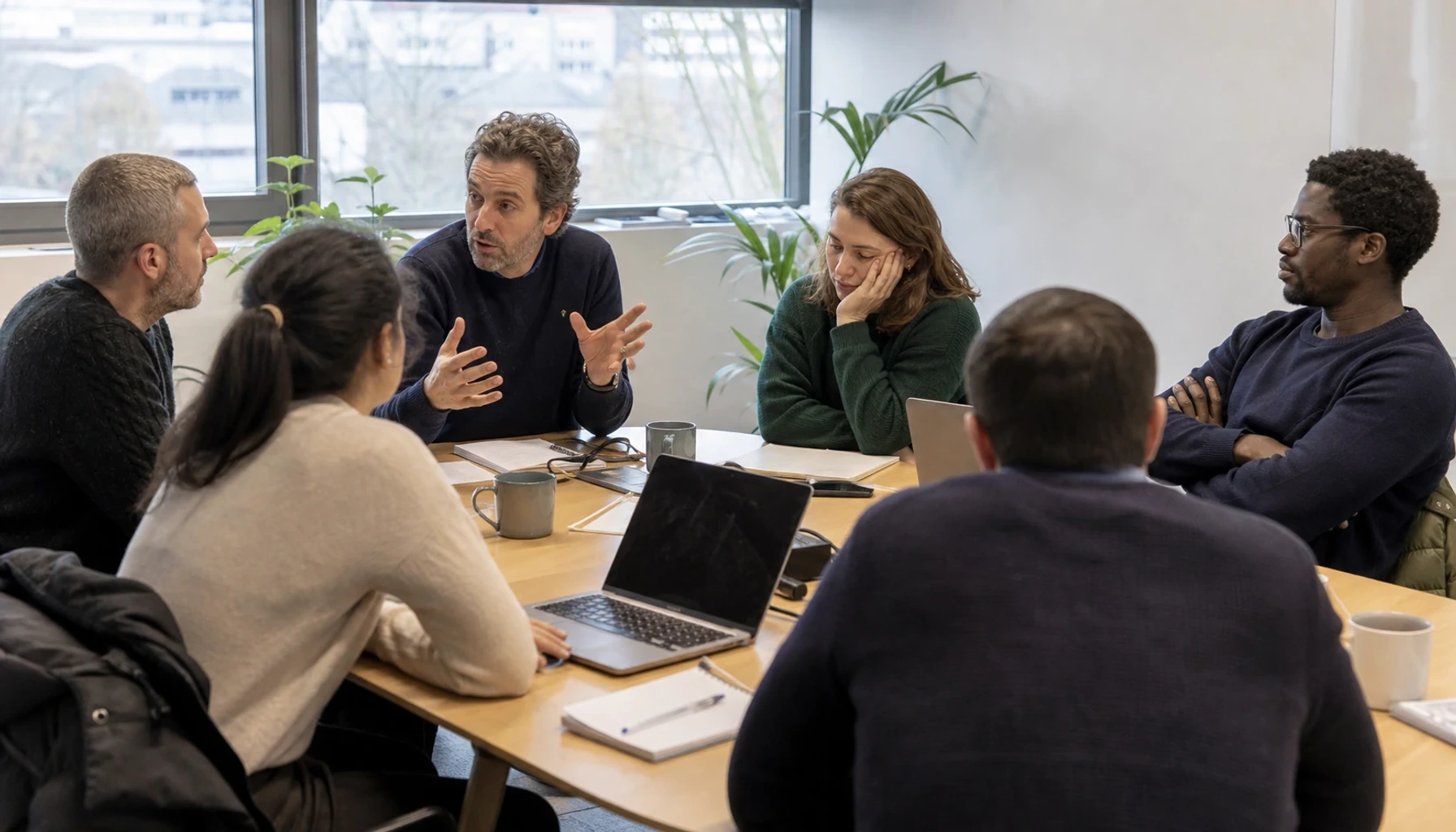 Visuel éditorial photoréaliste sur Flexibilité au travail: attention au signal envoyé aux équipes, rubrique Bien-être pour Managerhumain